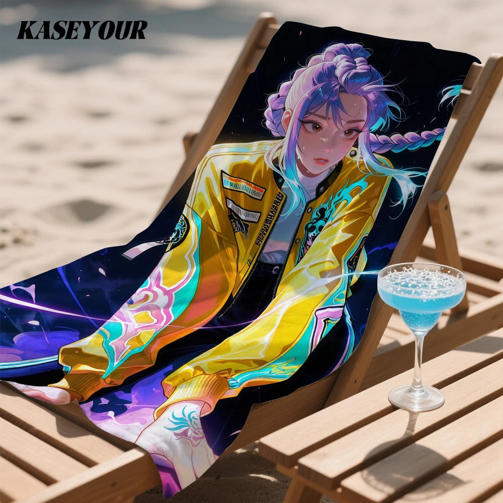 Serviette De Piscine KPop Demon Hunters Huntrix Rumi