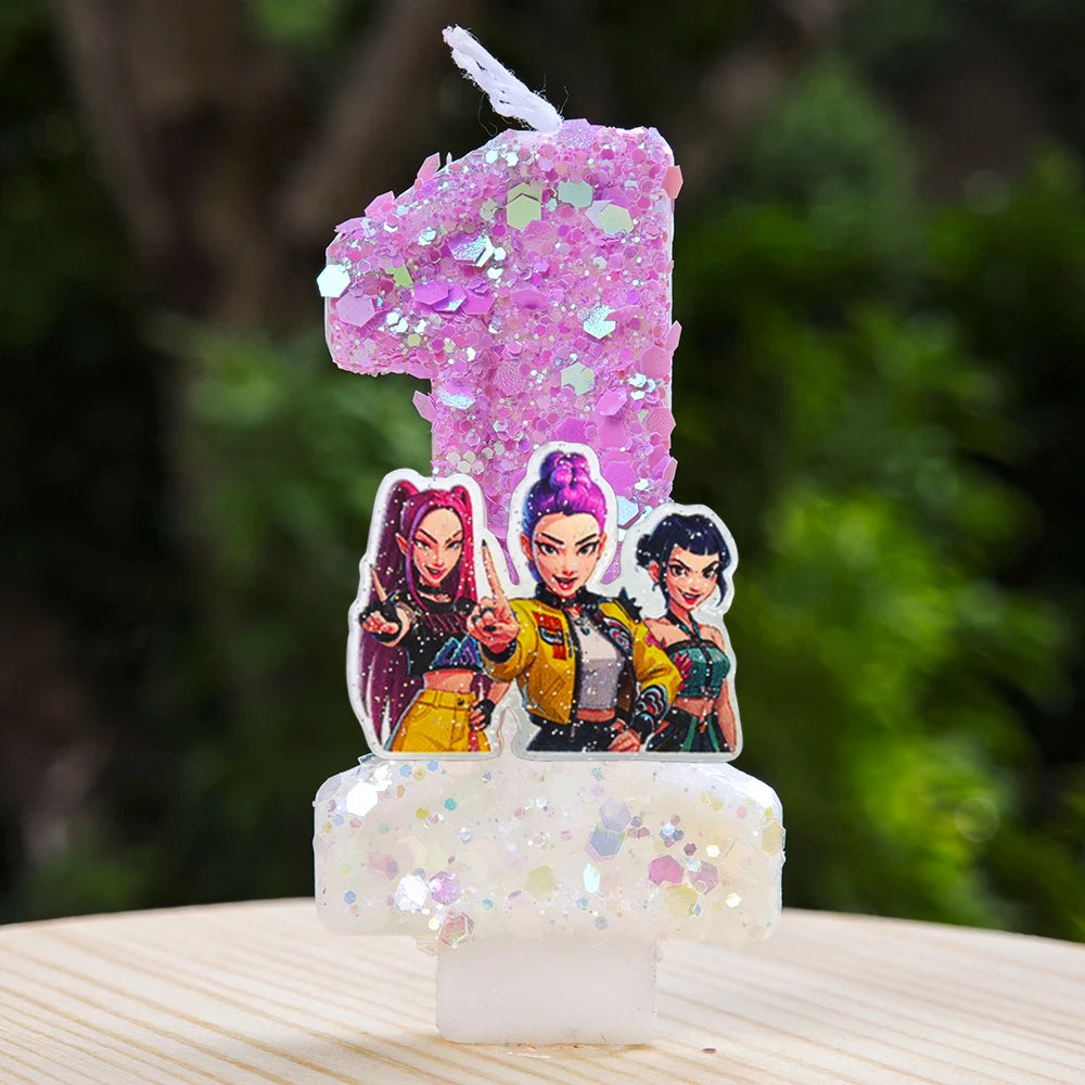 Bougies Anniversaire KPop Demon Hunters Huntrix Film — photo 10