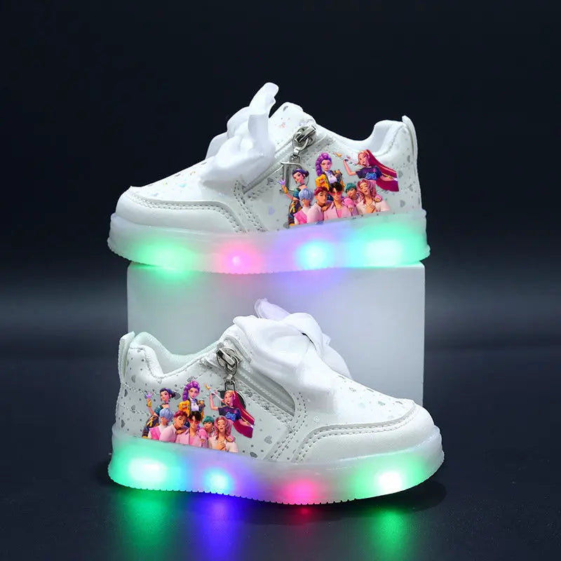 Chaussures Lumineuse KPop Demon Hunters Avec Noeud