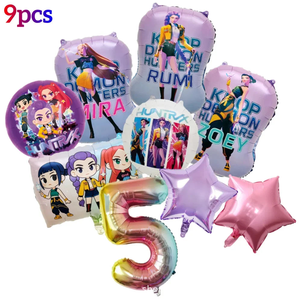 Ballons Anniversaire KPop Demon Hunters Huntrix Lot De 16 — photo 10