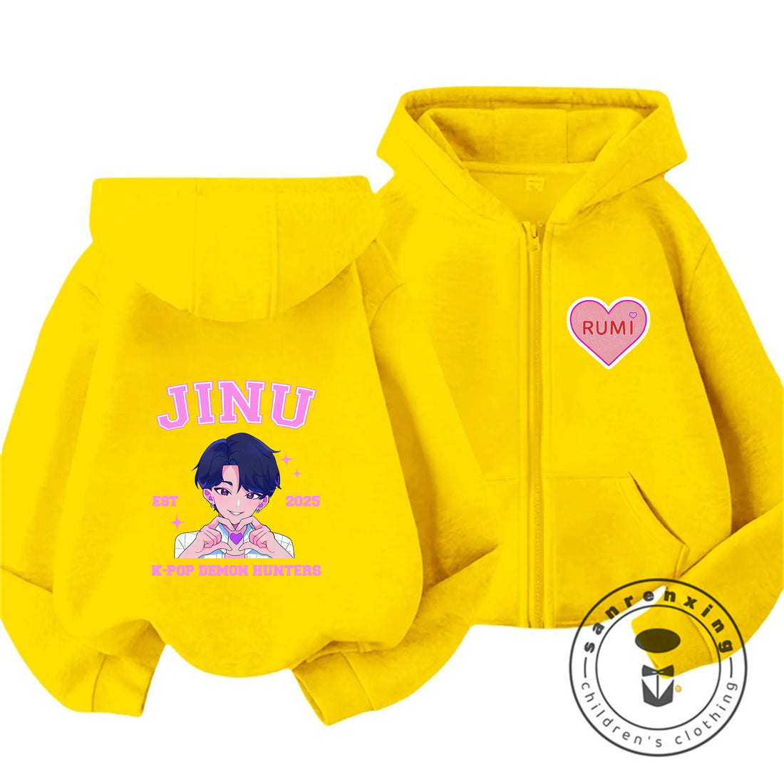 Gilet à Capuche Enfant KPop Demon Hunters Derpy Jaune — photo 19