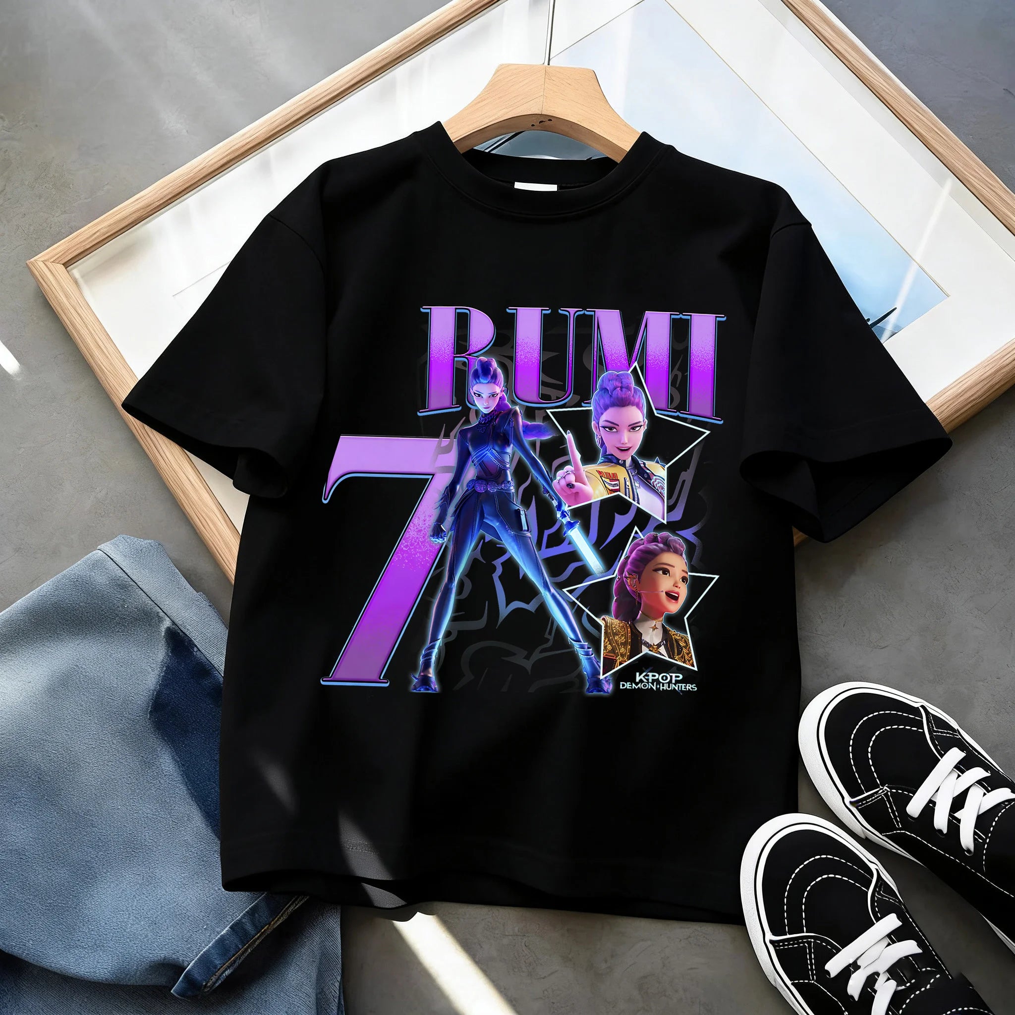 T-shirt KPop Demon Hunters Anniversaire 7ans