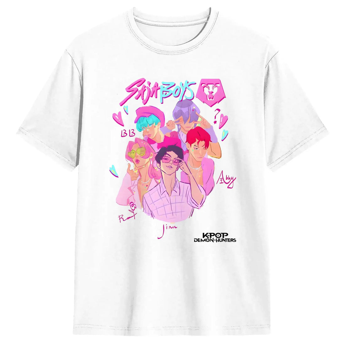T-shirt KPop Demon Hunters Saja Boys Blanc