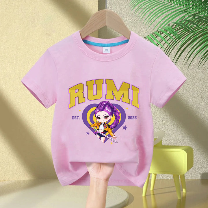 T-shirt Enfant KPop Demon Hunters Huntrix Rumi Fille