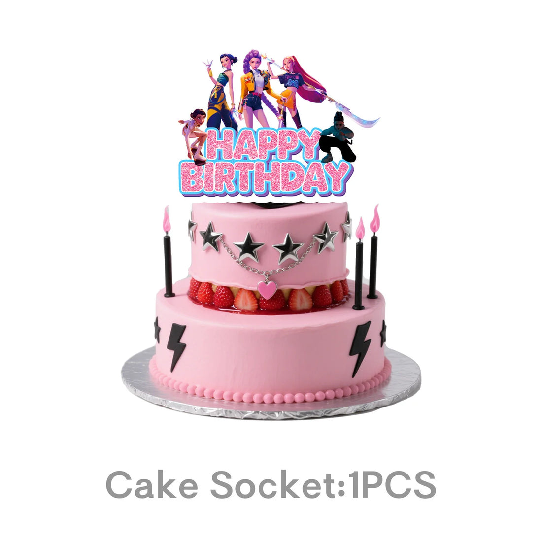 Topper de gâteau Anniversaire KPop Demon Hunters