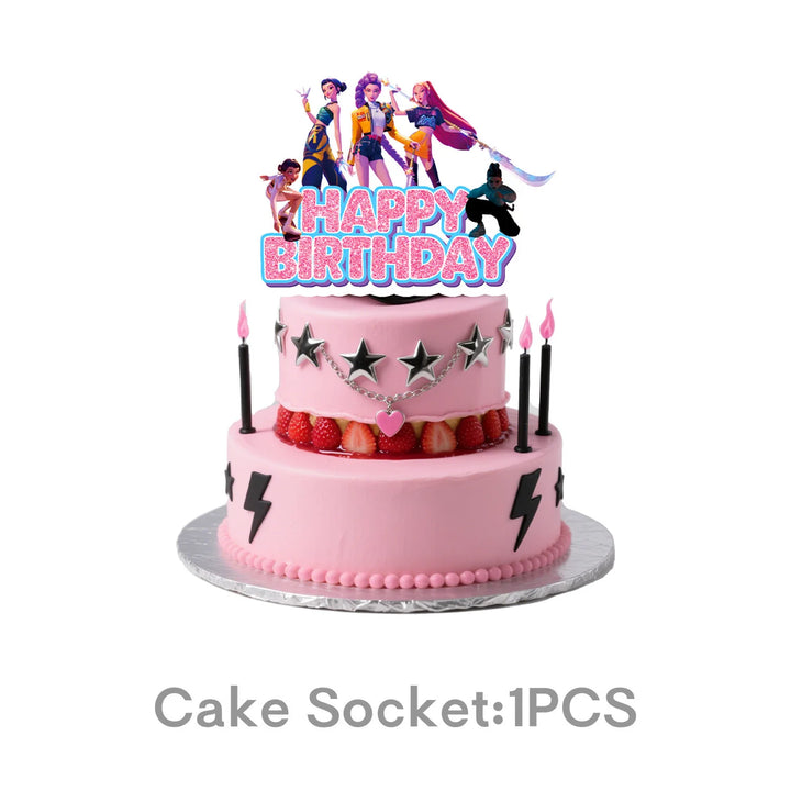 Topper de gâteau Anniversaire KPop Demon Hunters