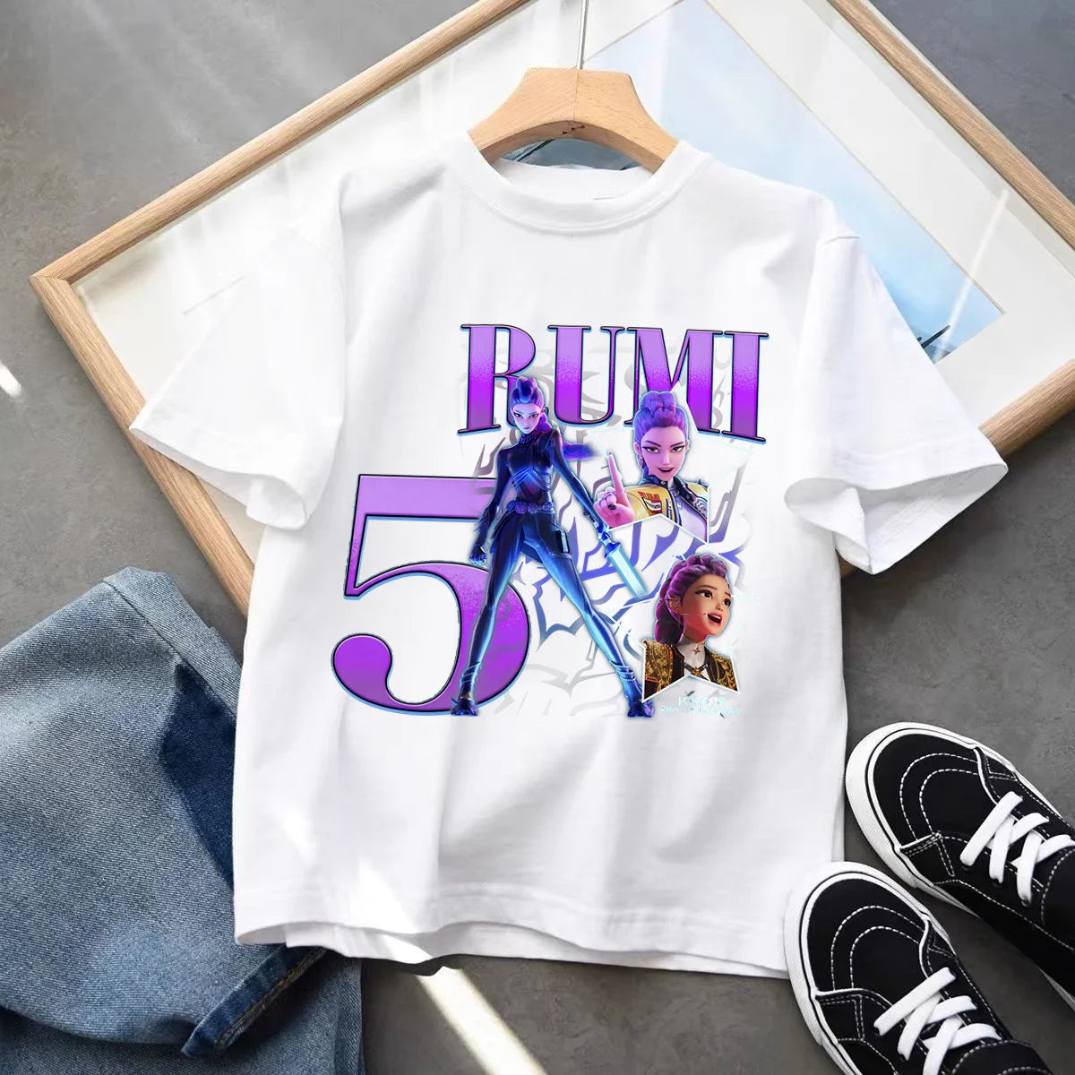 T-shirt KPop Demon Hunters Anniversaire 4ans
