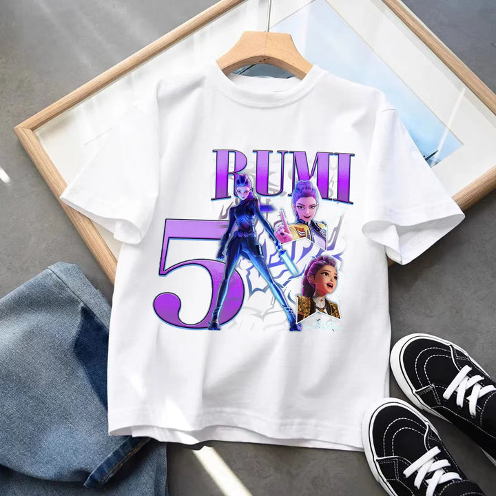 T-shirt KPop Demon Hunters Anniversaire 5ans