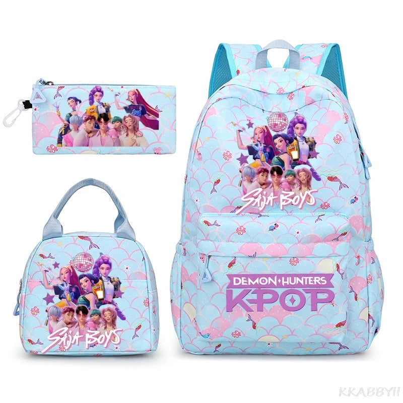 Sac à Dos Ecole KPop Demon Hunters Saja Boys 3 Pièces