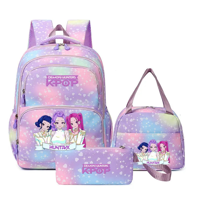 Sac à Dos Ecole KPop Demon Hunters Golden 3 Pièces