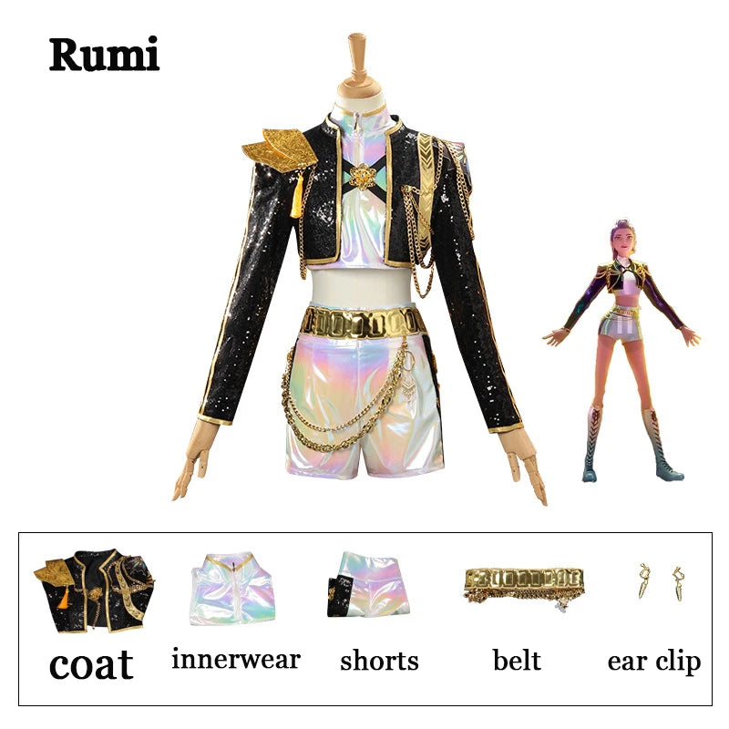 Cosplay KPop Demon Hunters Huntrix Rumi Golden