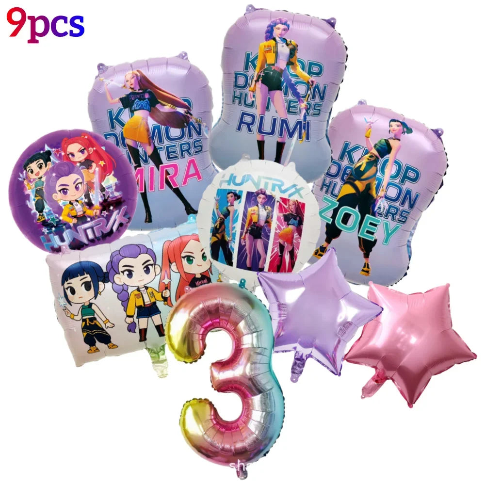 Ballons Anniversaire KPop Demon Hunters Huntrix Lot De 16 — photo 7