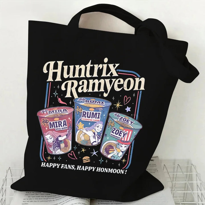 Tote Bag KPop Demon Hunters Huntrix Ramyeon Noir