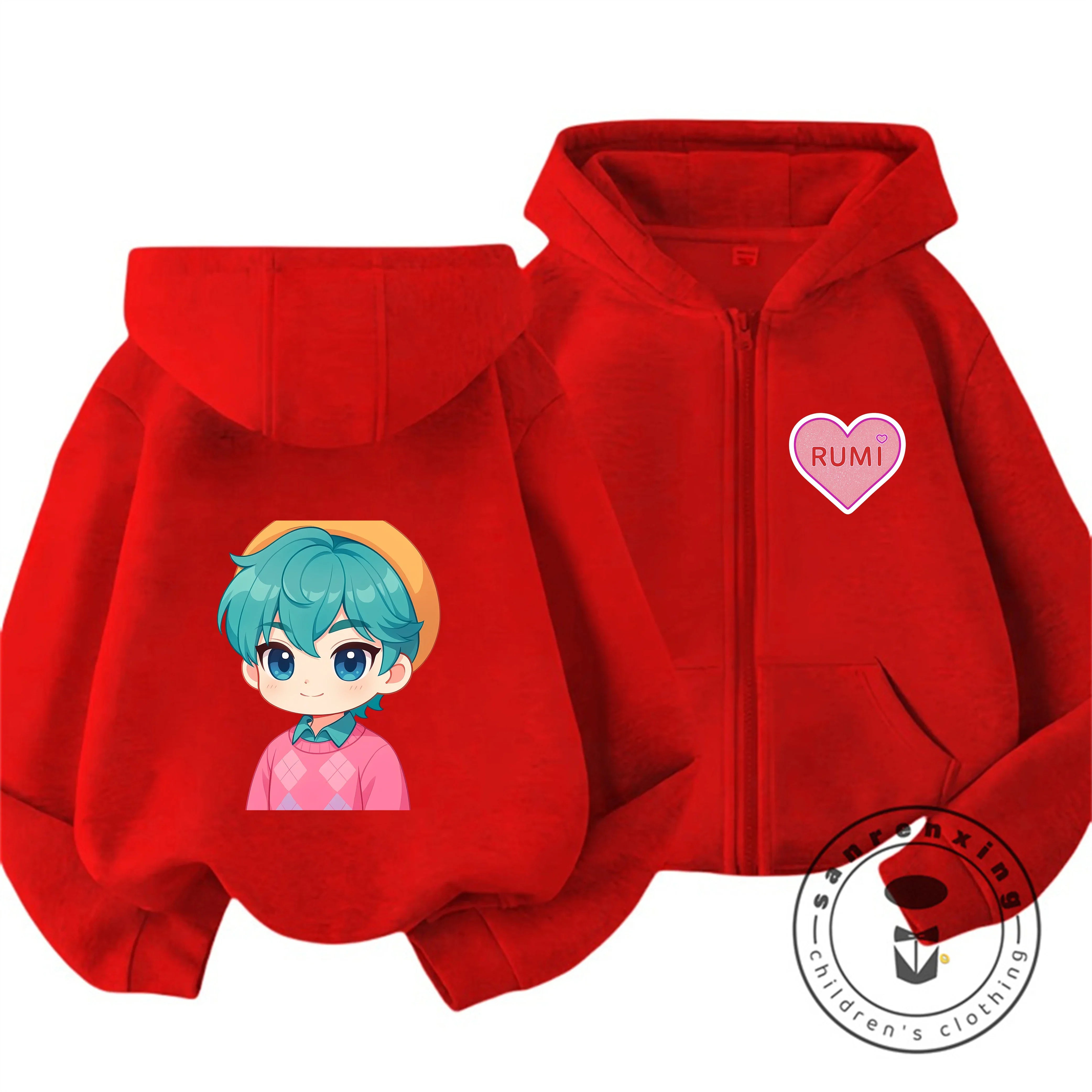 Gilet à Capuche Enfant KPop Demon Hunters Derpy Bleu — photo 2