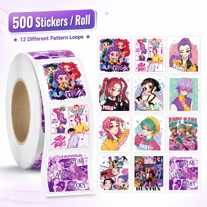 500 Stickers Waterproof KPop Demon Hunters