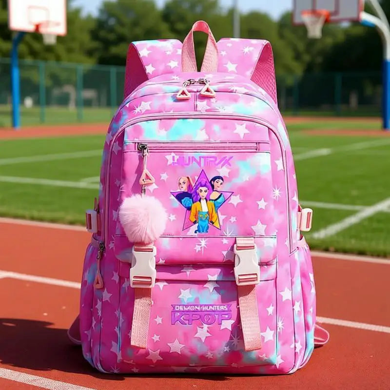 Sac à Dos Ecole KPop Demon Hunters Huntrix Bleu — photo 2