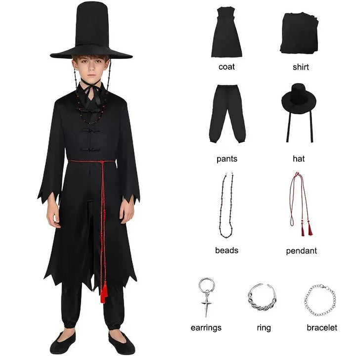 Cosplay Enfant KPop Demon Hunters Saja Jinu Démon