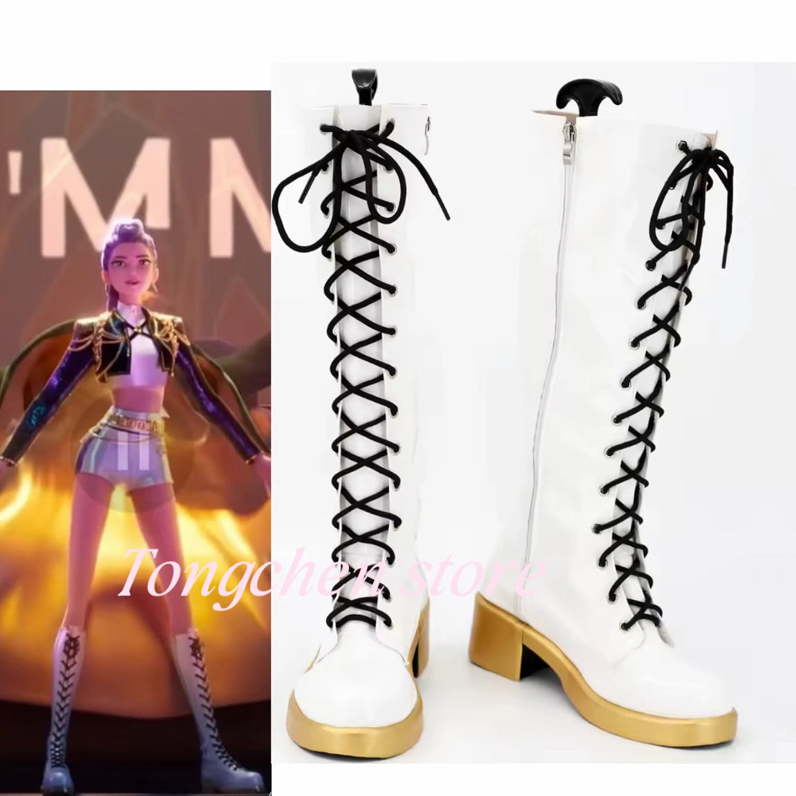 Cosplay Chaussures Kpop Demon Hunters Mira Tenue Blanche — photo 14