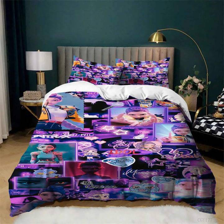 Housse De Couette KPop Demon Hunters Huntrix Rumi