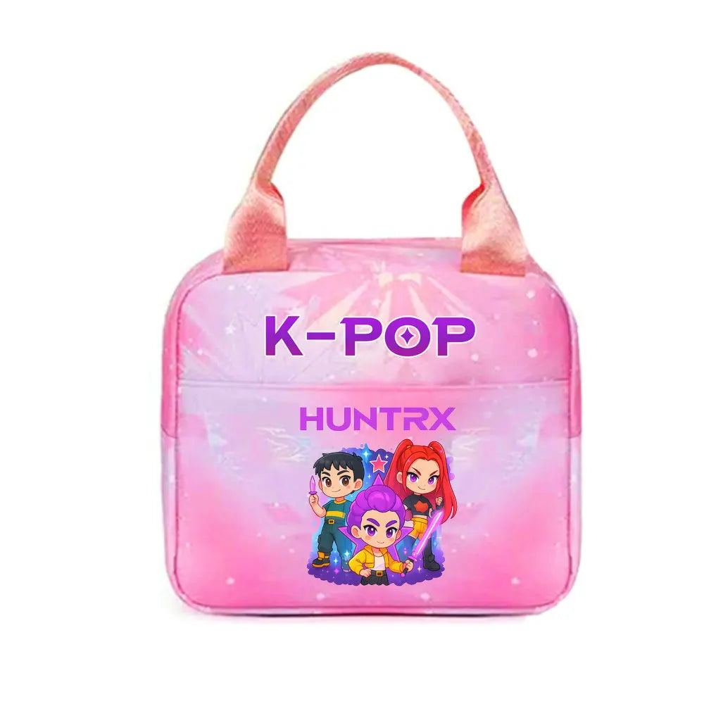 Lunch Bag KPop Demon Hunters Huntrix Et Derpy Bleu