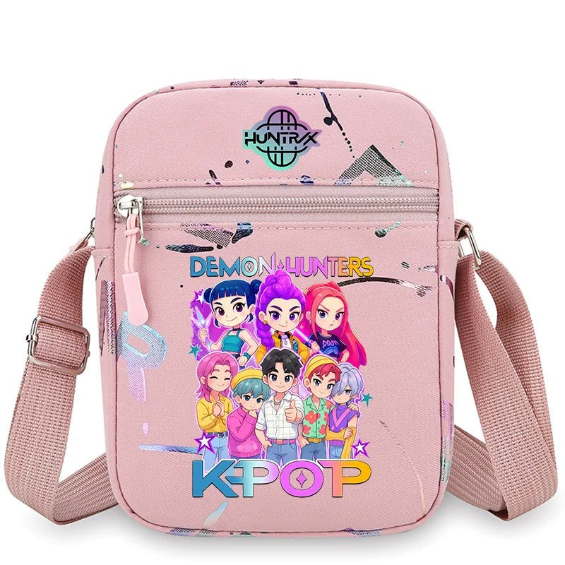 Sac bandoulière KPop Demon Hunters Juntrix Et Saja Boys Rose