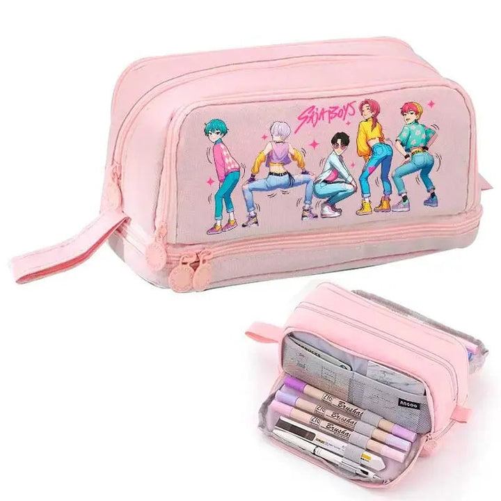 Trousse Scolaire KPop Demon Hunters Saja Boys Rose